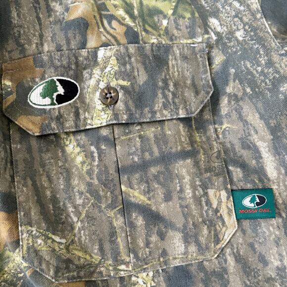 Mossy Oak Explorer Camo Long Sleeve Button Shirt Men L Hunting Outdoor Woods - Picture 2 of 8